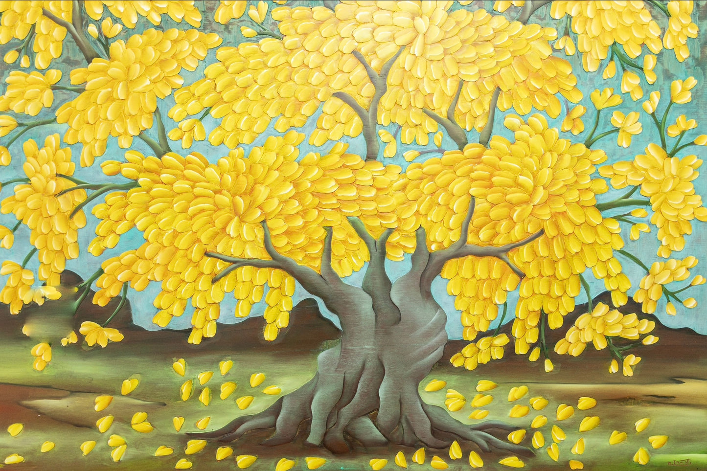 Lapacho Amarillo Antiguo - Cañete (110 x 90 cm)
