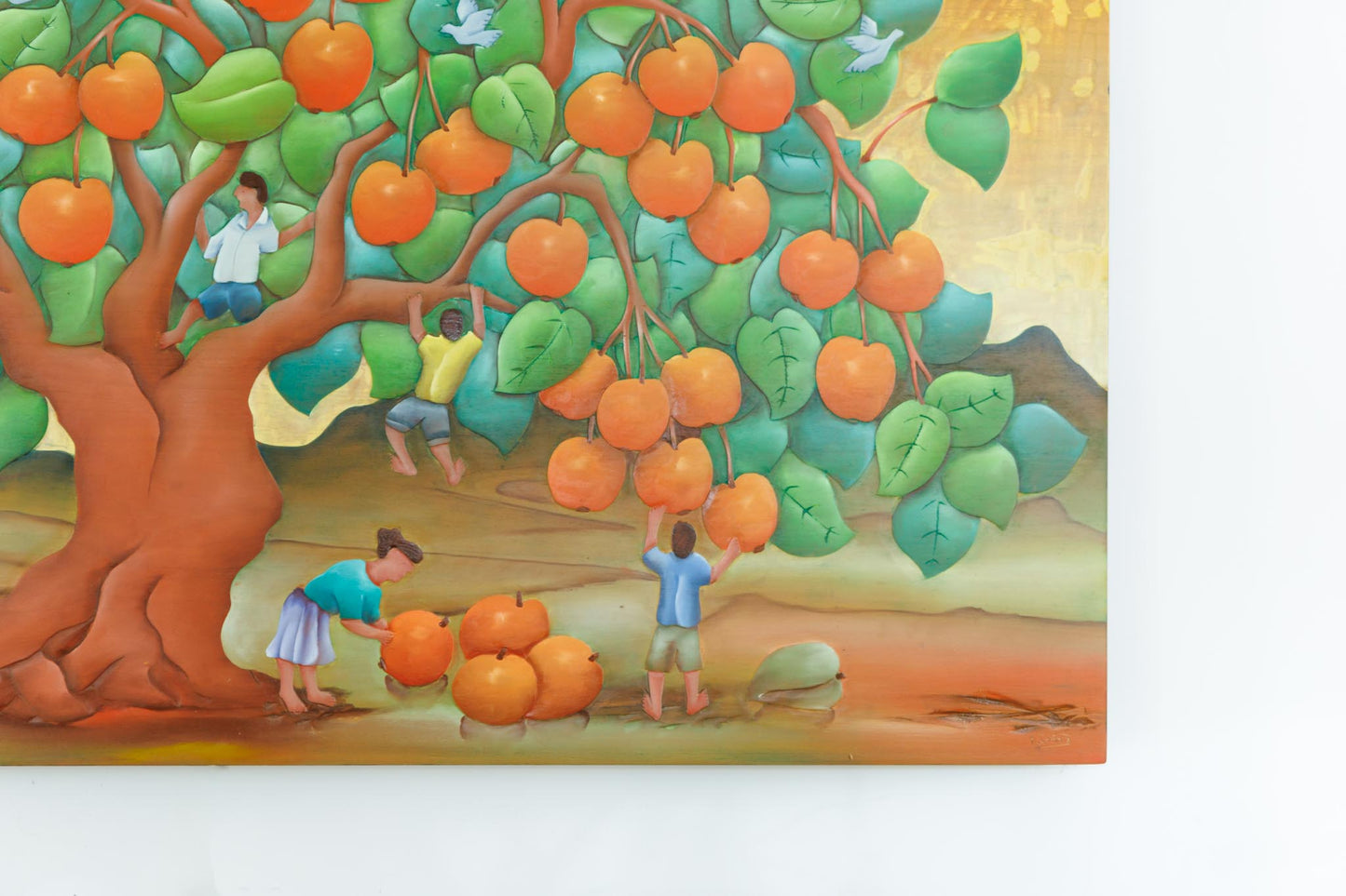 Árbol de la vida naranja - Andres Cañete ( 160 cm x 100 )