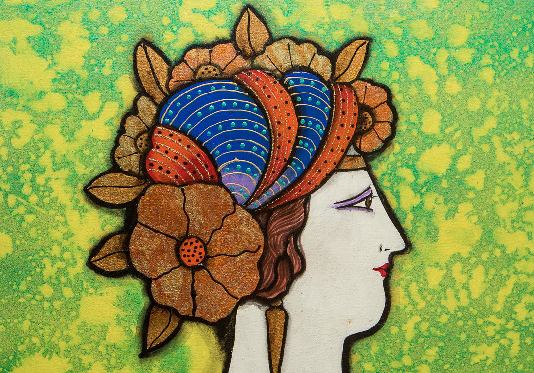 Cuadro Mujer Verde Migliorisi