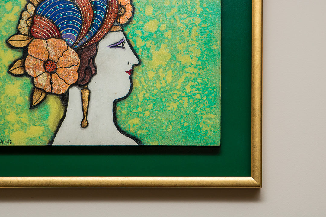 Cuadro Mujer Verde Migliorisi