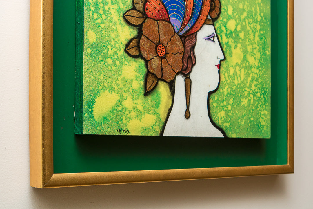 Cuadro Mujer Verde Migliorisi
