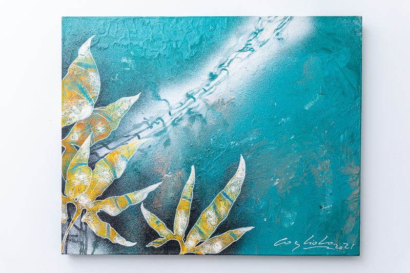 Díptico Serie Aregua horizontal azul (1.00x40cm) - Cogliolo