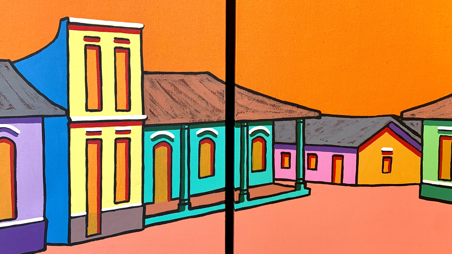Tríptico Pueblo (1.20 X 65cm) - BURT